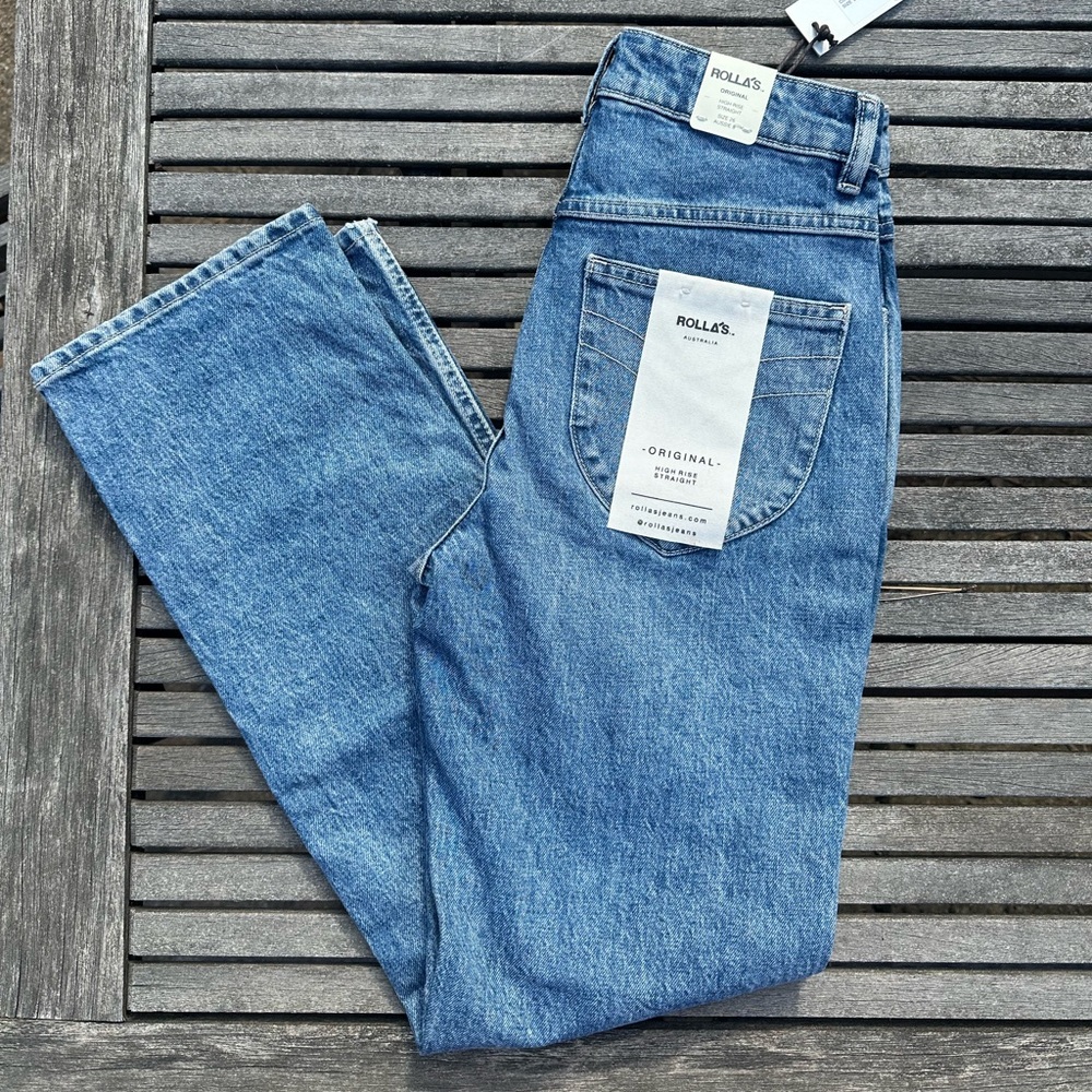 Rollas High-rise straight leg denim jeans - size 26